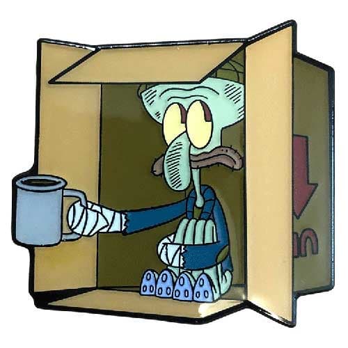 Zen Monkey: Homeless Squidward - SpongeBob SquarePants Enamel Pin - by Zen Monkey Studios