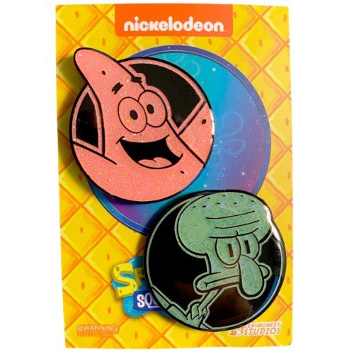 Zen Monkey: Patrick and Squidward - SpongeBob SquarePants Pin Set - by Zen Monkey Studios