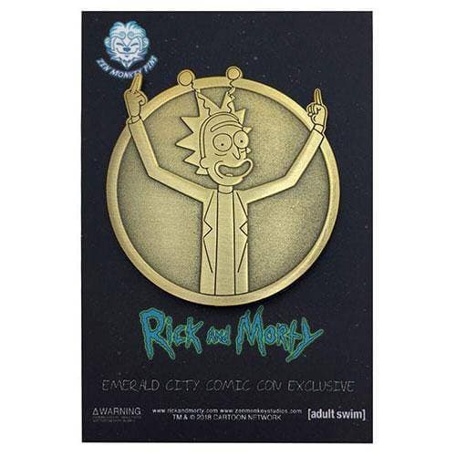 Zen Monkey: Peace Among Worlds Rick - Rick and Morty Enamel Pin - by Zen Monkey Studios