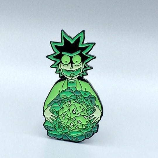 Zen Monkey: Rick's Isotope - Glow In The Dark - Rick and Morty Enamel Pin - by Zen Monkey Studios