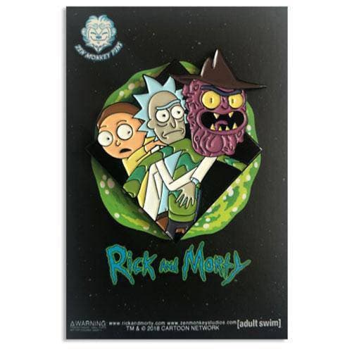Zen Monkey: Scary Terry's Piggyback Ride (Famous Moments) - Rick and Morty Enamel Pin - by Zen Monkey Studios