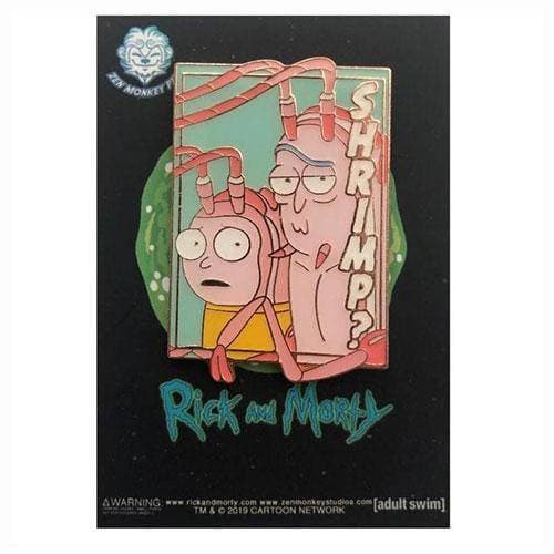Zen Monkey: SEASON 4, EPISODE 1 Pastel Shrimp Rick and Morty (Pastel R&M Collection) - Rick and Morty Enamel Pin - by Zen Monkey Studios