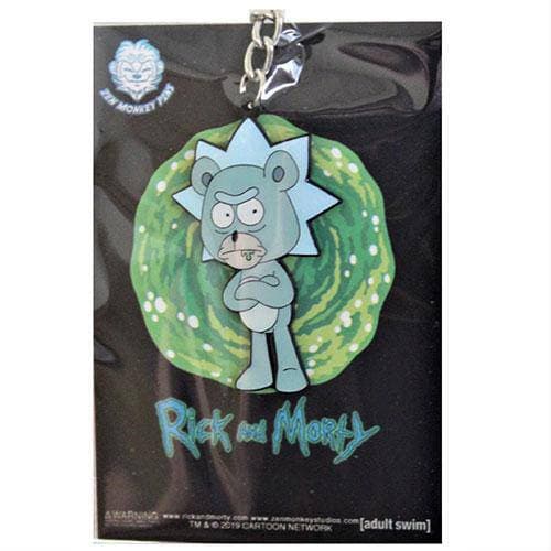 Zen Monkey: **SEASON 4 EPISODE 1** Teddy Rick - Rick and Morty Enamel Keychain - by Zen Monkey Studios