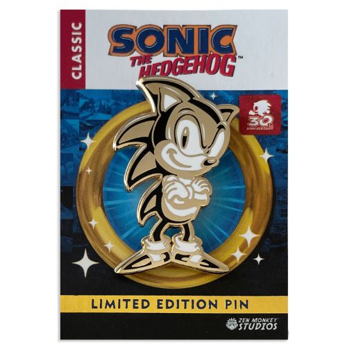 Zen Monkey: Sonic the Hedgehog - Limited Edition 30th Anniversary - Sonic Enamel Pin - by Zen Monkey Studios