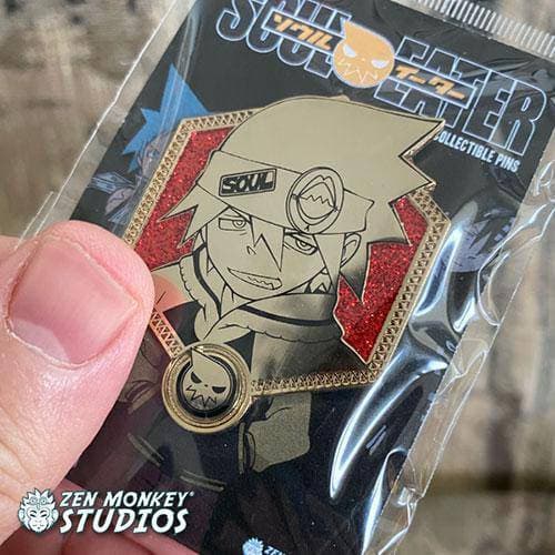 Zen Monkey: Soul Evans (Gold Soul Eater Collection) - Soul Eater Enamel Pin - by Zen Monkey Studios