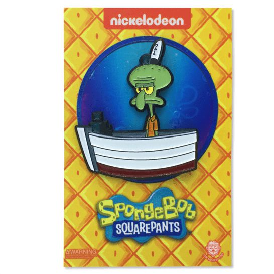Zen Monkey: Squidward at Work - Spongebob Squarepants Pin - by Zen Monkey Studios
